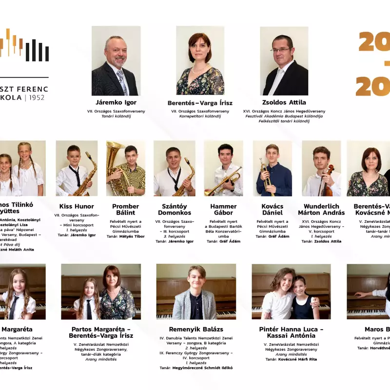 Zeneiskolai tabló tervezése