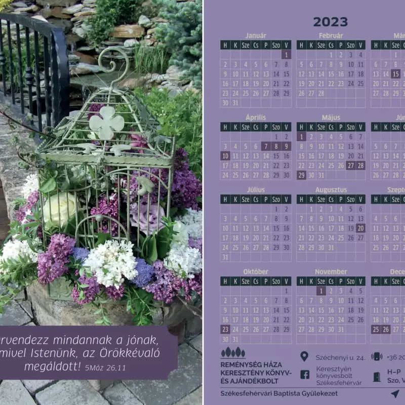 Kártyanaptár tervezése